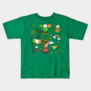 St Patrick’s Day Elements Kids T-Shirt